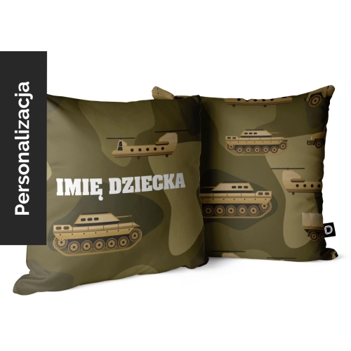 Poduszka dla dzieci CITY LIFE wzór D119 z imieniem | moro khaki