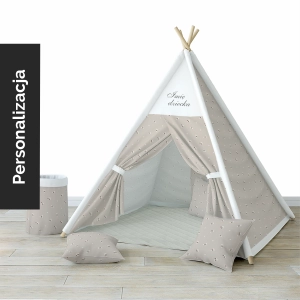 Namiot TIPI z kolekcji PRETTY FLOWERS wzór D133 | delikatna łączka