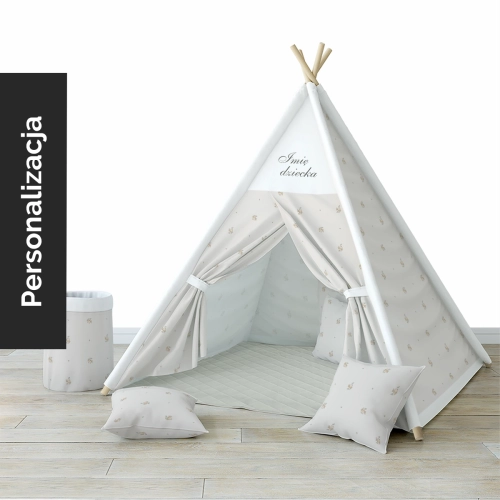 Namiot TIPI z kolekcji PRETTY FLOWERS wzór D135 | drobne bukiety
