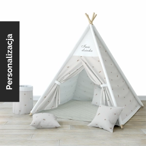 Namiot TIPI z kolekcji PRETTY FLOWERS wzór D136 | drobne kwiatuszki