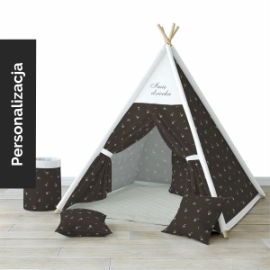 Namiot TIPI z kolekcji PRETTY FLOWERS wzór D139 | nocna łączka