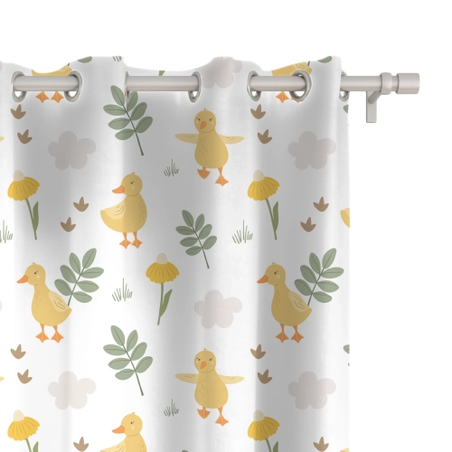 Zasłona dla dzieci LOVELY FARM wzór D149 | kaczuszki