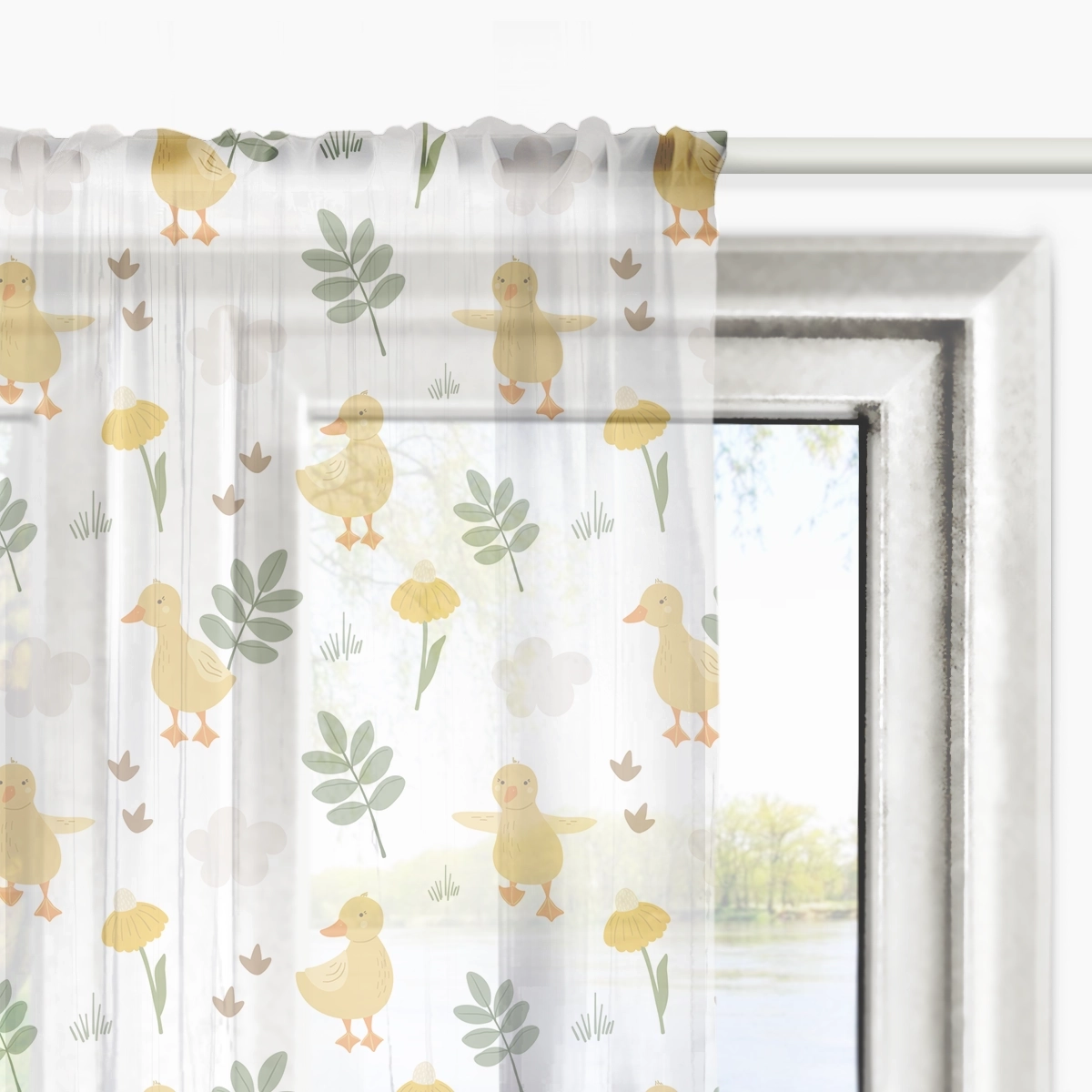 Firana dla dzieci LOVELY FARM wzór D149 | kaczuszki