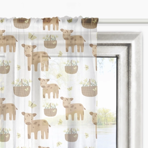 Firana dla dzieci LOVELY FARM wzór D151 | krówki