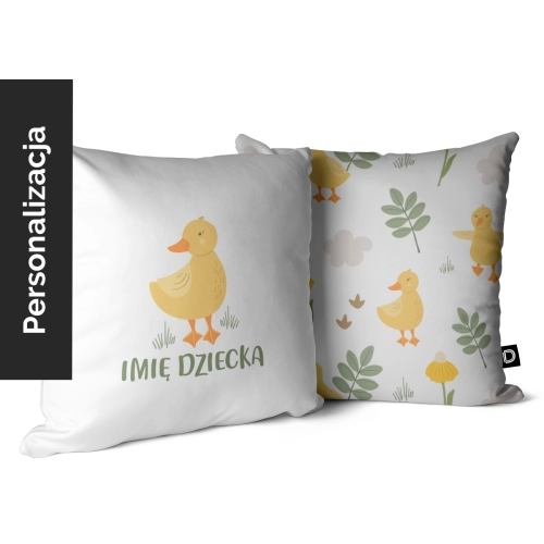 Poduszka dla dzieci LOVELY FARM wzór D149 z imieniem | kaczuszka