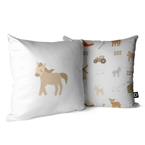 Poduszka dla dzieci LOVELY FARM wzór D156 | konik