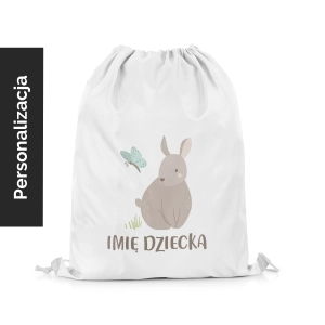 Plecak Worek dla dzieci LOVELY FARM wzór D154 z imieniem | króliczek 