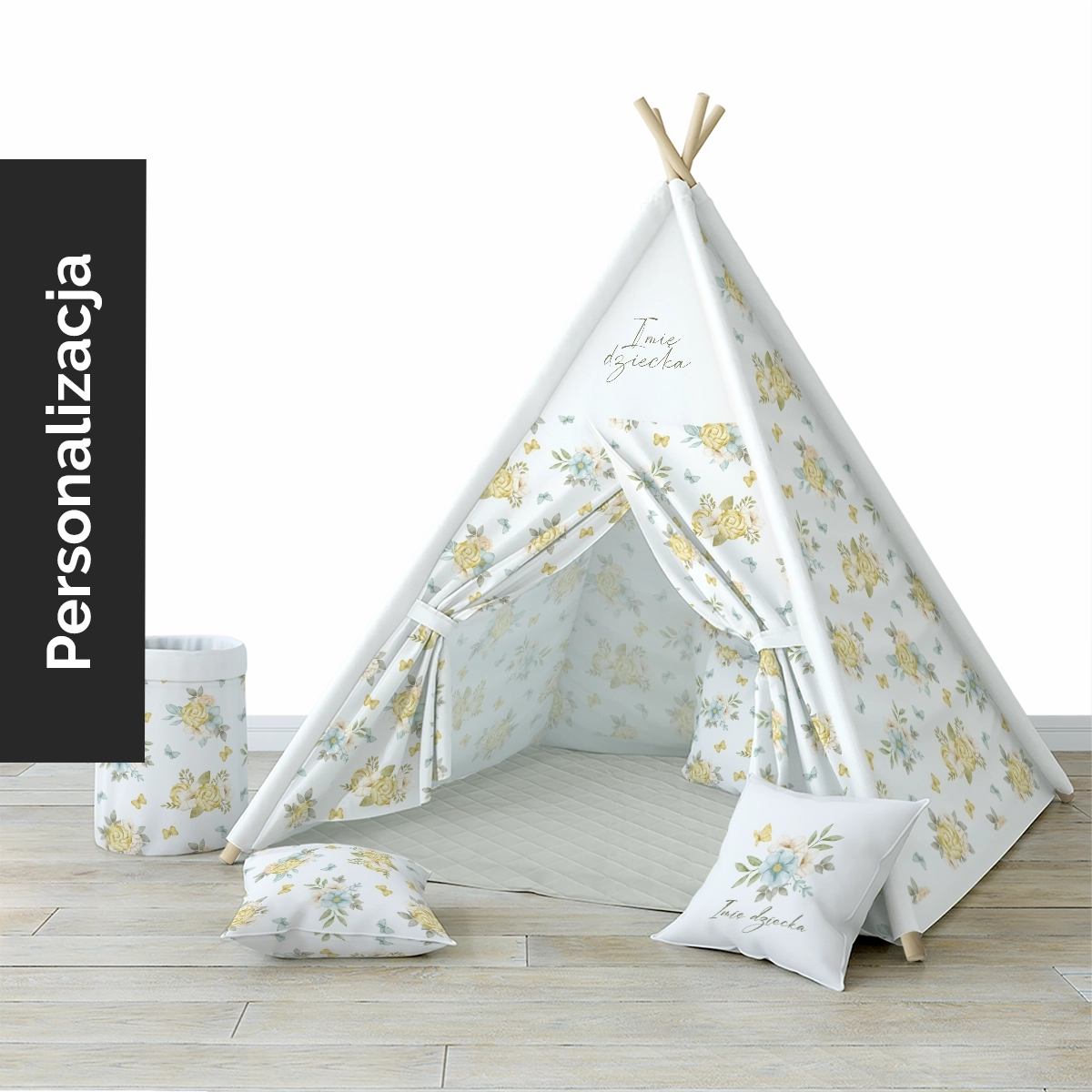 Namiot TIPI z kolekcji FAIRY TALES wzór D141 | tajemniczy ogród
