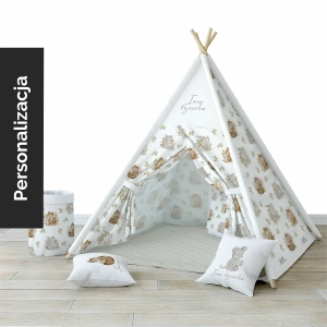 Namiot TIPI dla dzieci FOREST FRIENDS wzór D176 | leśna rodzina