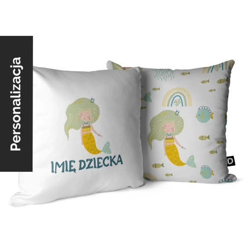Poduszka dla dzieci OCEAN DREAM wzór D196 z imieniem | morska księżniczka