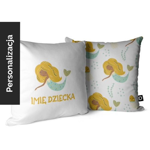 Poduszka dla dzieci OCEAN DREAM wzór D200 z imieniem | mała syrenka