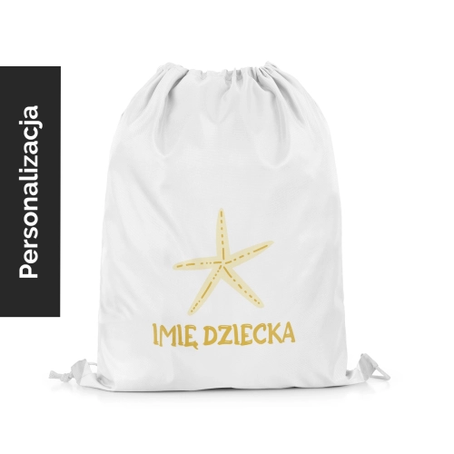 Plecak Worek dla dzieci OCEAN DREAM wzór D195 z imieniem | delikatne rozgwiazdy 