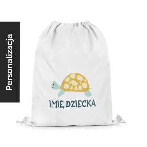 Plecak Worek dla dzieci OCEAN DREAM wzór D198 z imieniem | małe żółwiki 