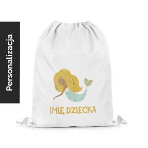 Plecak Worek dla dzieci OCEAN DREAM wzór D200 z imieniem | mała syrenka 