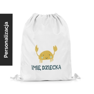 Plecak Worek dla dzieci OCEAN DREAM wzór D201 z imieniem | wesołe kraby