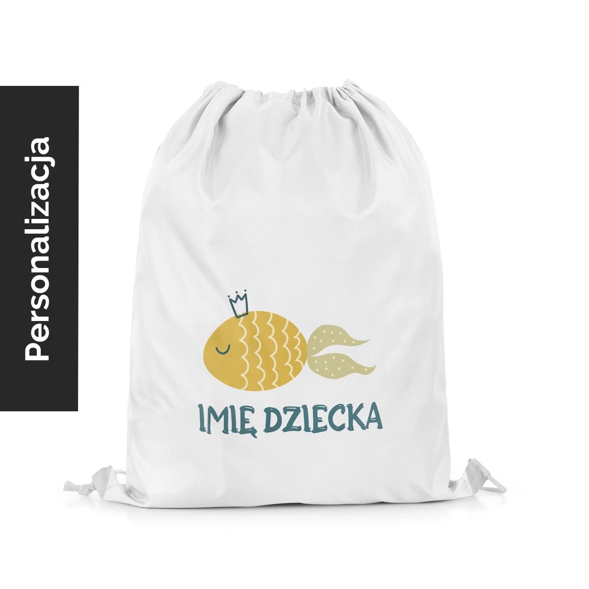 Plecak Worek dla dzieci OCEAN DREAM wzór D206 z imieniem | złota rybka