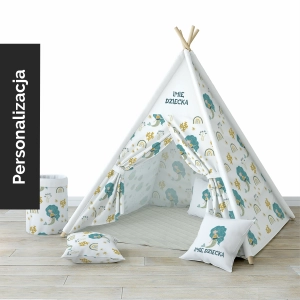 Namiot TIPI dla dzieci OCEAN DREAM wzór D205 | morskie opowieści