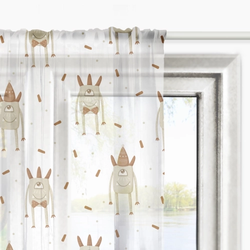 Firana dla dzieci MONSTER PARTY wzór D191 | elegancki potworek
