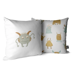 Poduszka dla dzieci MONSTER PARTY wzór D193 | sympatyczny potworek 