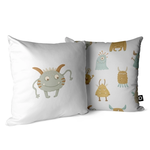 Poduszka dla dzieci MONSTER PARTY wzór D193 | sympatyczny potworek 