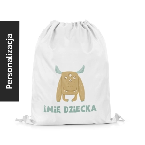 Plecak Worek dla dzieci MONSTER PARTY wzór D193 z imieniem | czterooki potwór 
