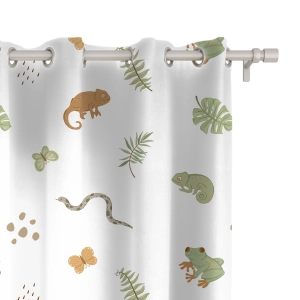 Zasłona dla dzieci WILD SAFARI wzór D213 | mali mieszkańcy dżungli