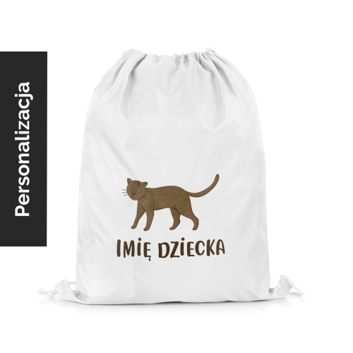 Plecak Worek dla dzieci WILD SAFARI wzór D209 z imieniem  | puma