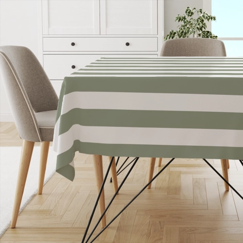Obrus SUMMER wzór SM19 | pasy szarozielone