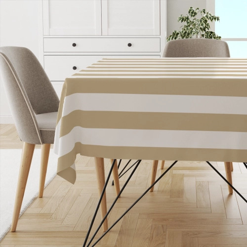 Obrus SUMMER wzór SM20 | pasy beżowe