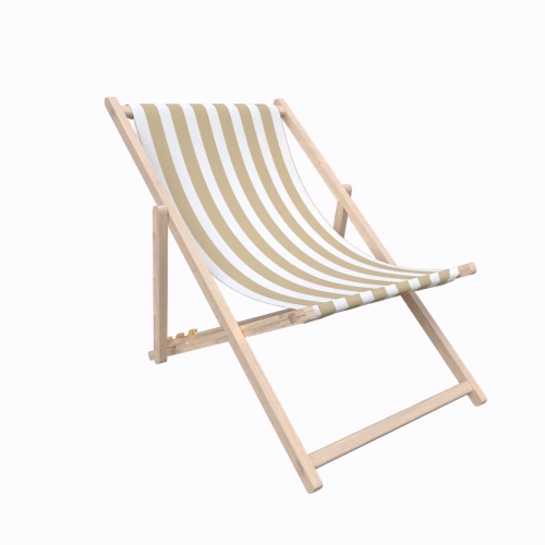 Leżak SUMMER wzór SM20 | pasy beżowe