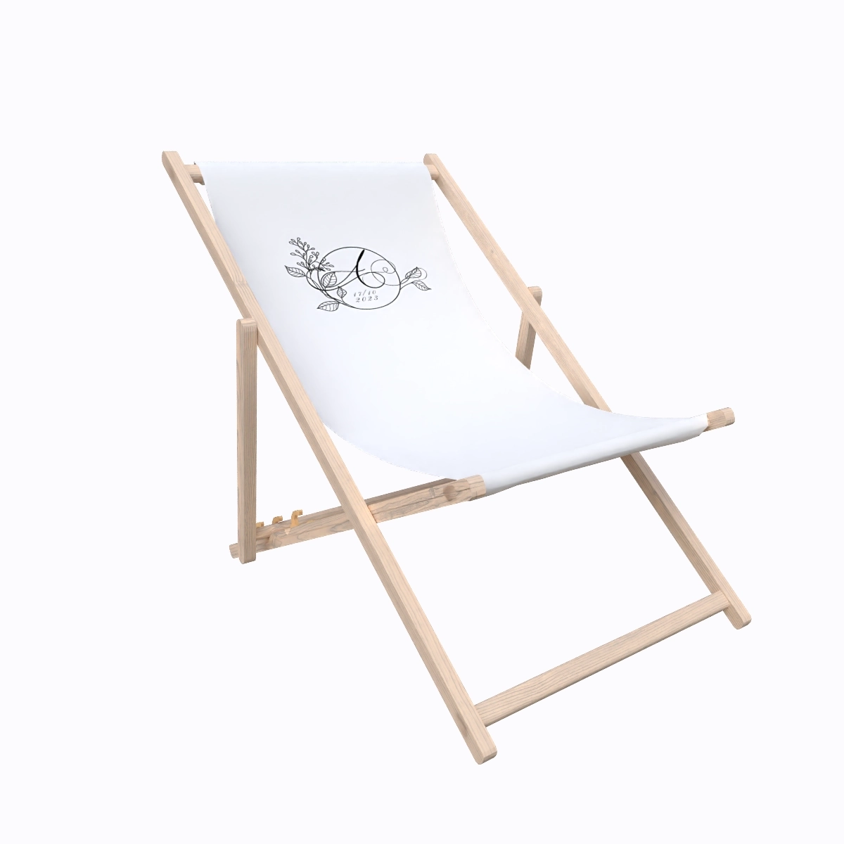 Leżak ślubny LS06 | subtelny monogram