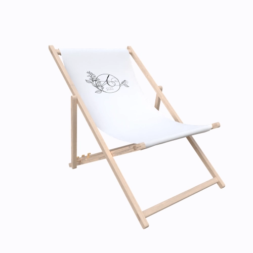 Leżak ślubny LS06 | subtelny monogram