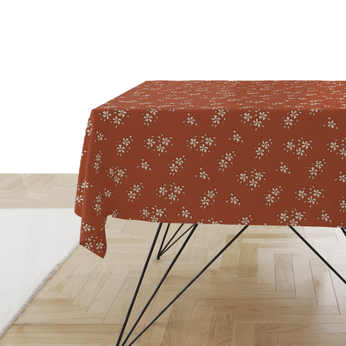 Obrus SUMMER wzór SM34 | drobne kwiatki na czerwonym tle
