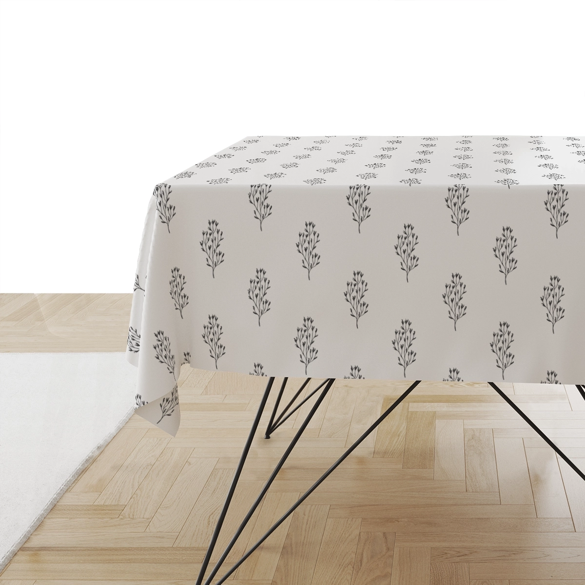 Obrus SUMMER wzór SM41 | szkicowane gałązki