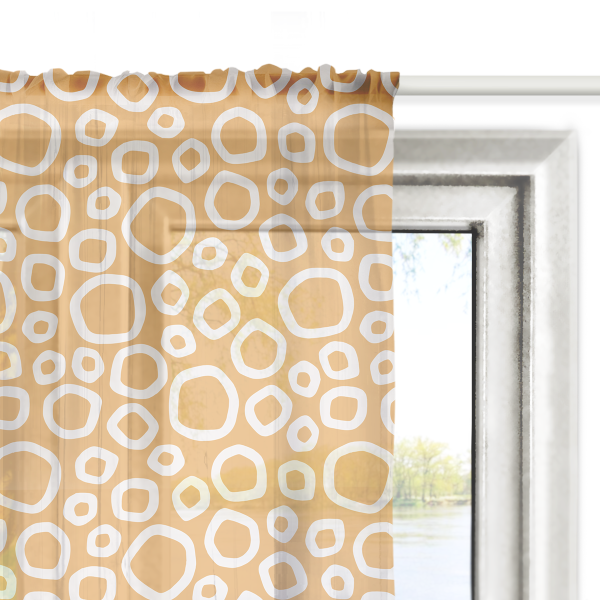 Firana SUMMER wzór SM25 | abstrakcyjne kółka
