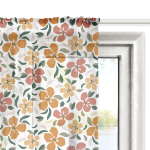 Firana SUMMER wzór SM30 | geometryczne kwiaty