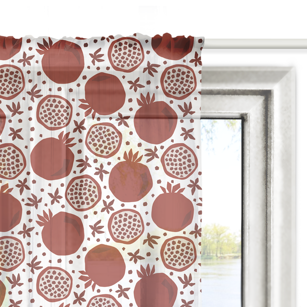 Firana SUMMER wzór SM33 | geometryczne granaty