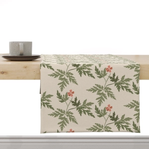Bieżnik FLORAL wzór F35 | delikatne czerwone kwiatki