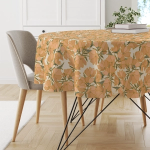 Obrus okrągły FLORAL wzór F36 | maczki kalifornijskie