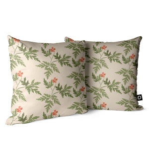 Poduszka dekoracyjna FLORAL wzór F35 | delikatne czerwone kwiatki
