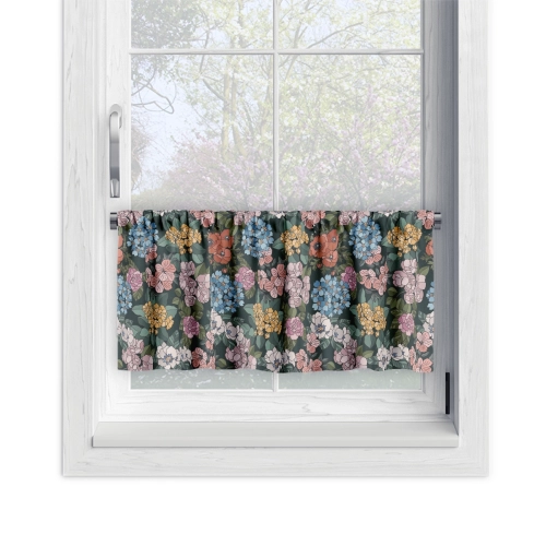 Zazdrostka FLORAL wzór F40 | letnie kwiaty na ciemnym tle