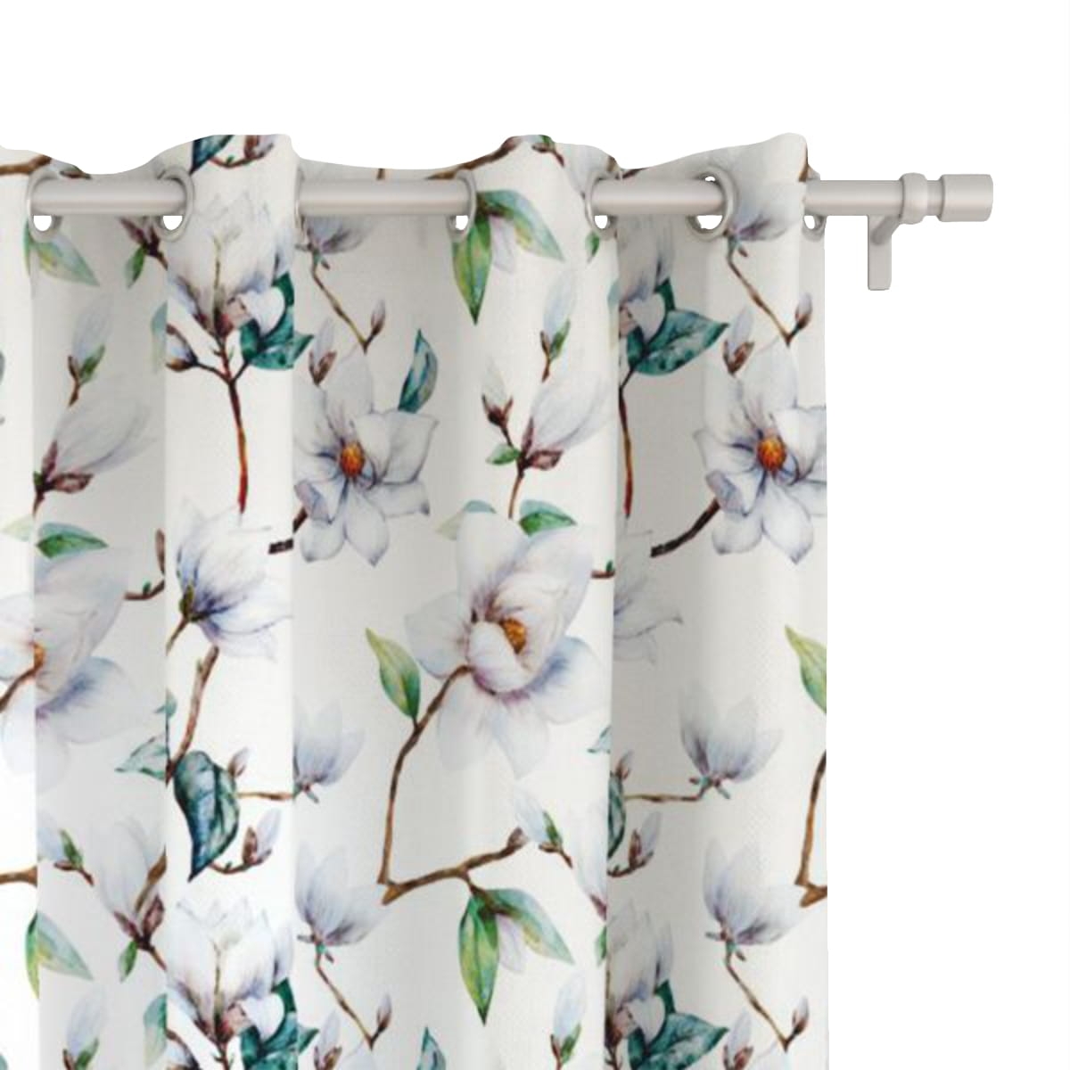 Zasłona SPRING wzór SP15 | biała magnolia