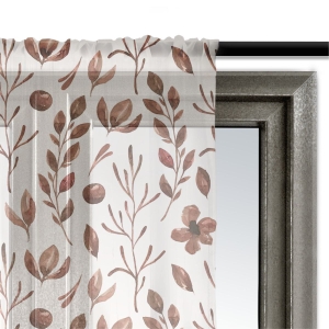 Firana AUTUMN wzór AT30 | brązowe liście