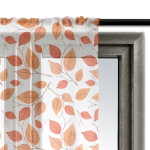 Firana AUTUMN wzór AT34 | pomarańczowe liście