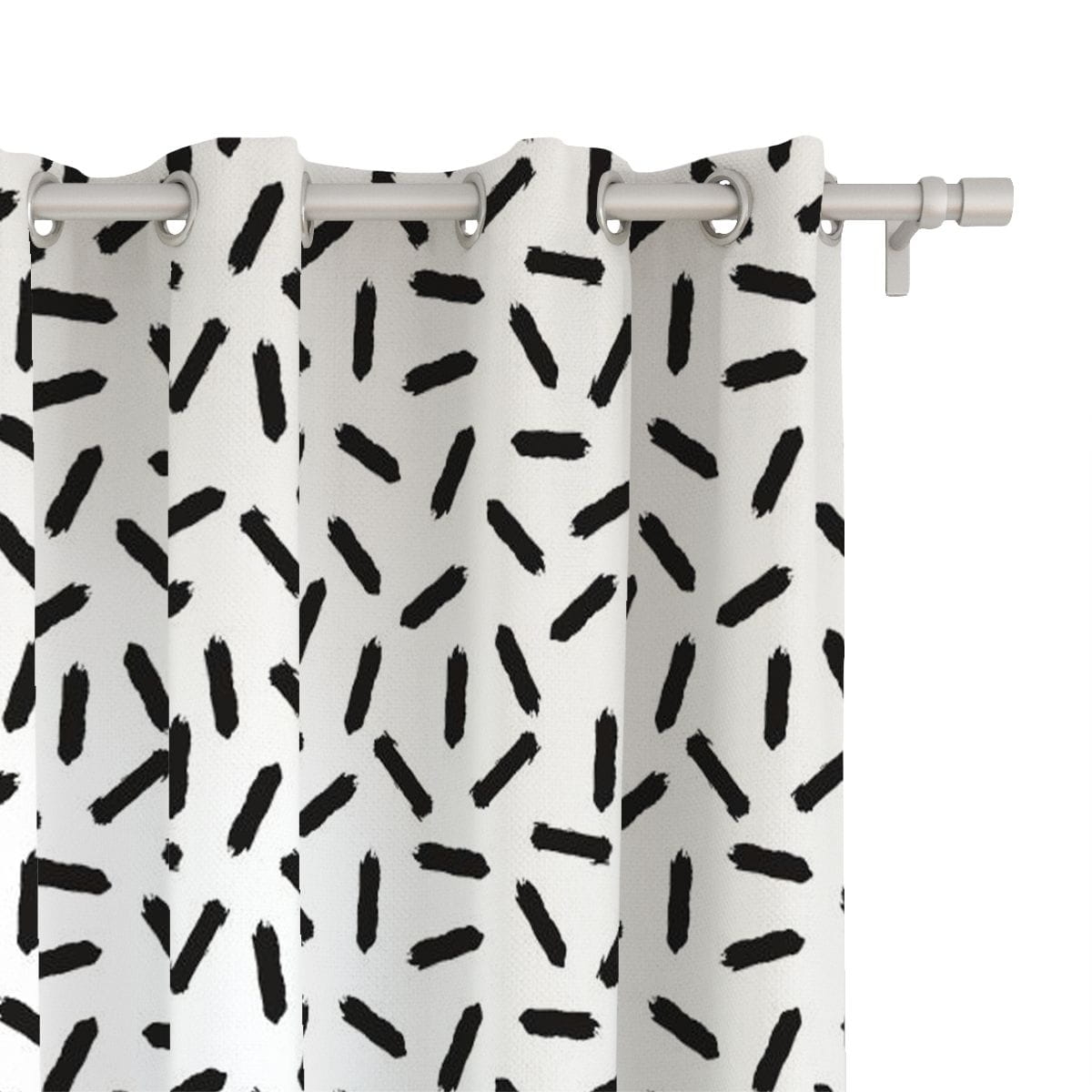Zasłona BLACK & WHITE wzór CB26 | konfetti