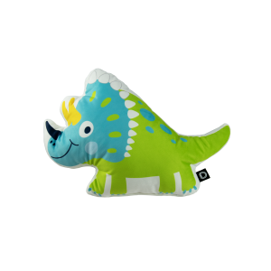 Poduszka DINO WORLD wzór D233D  | zielono niebieski dinozaur