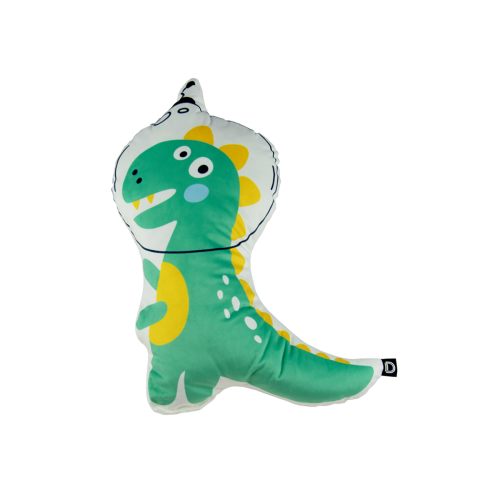 Poduszka DINO WORLD wzór D233D  | dinozaur astronauta