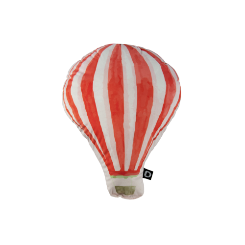 Poduszka UNIQUE JOURNEY  wzór D843D  | biało czerwony balon