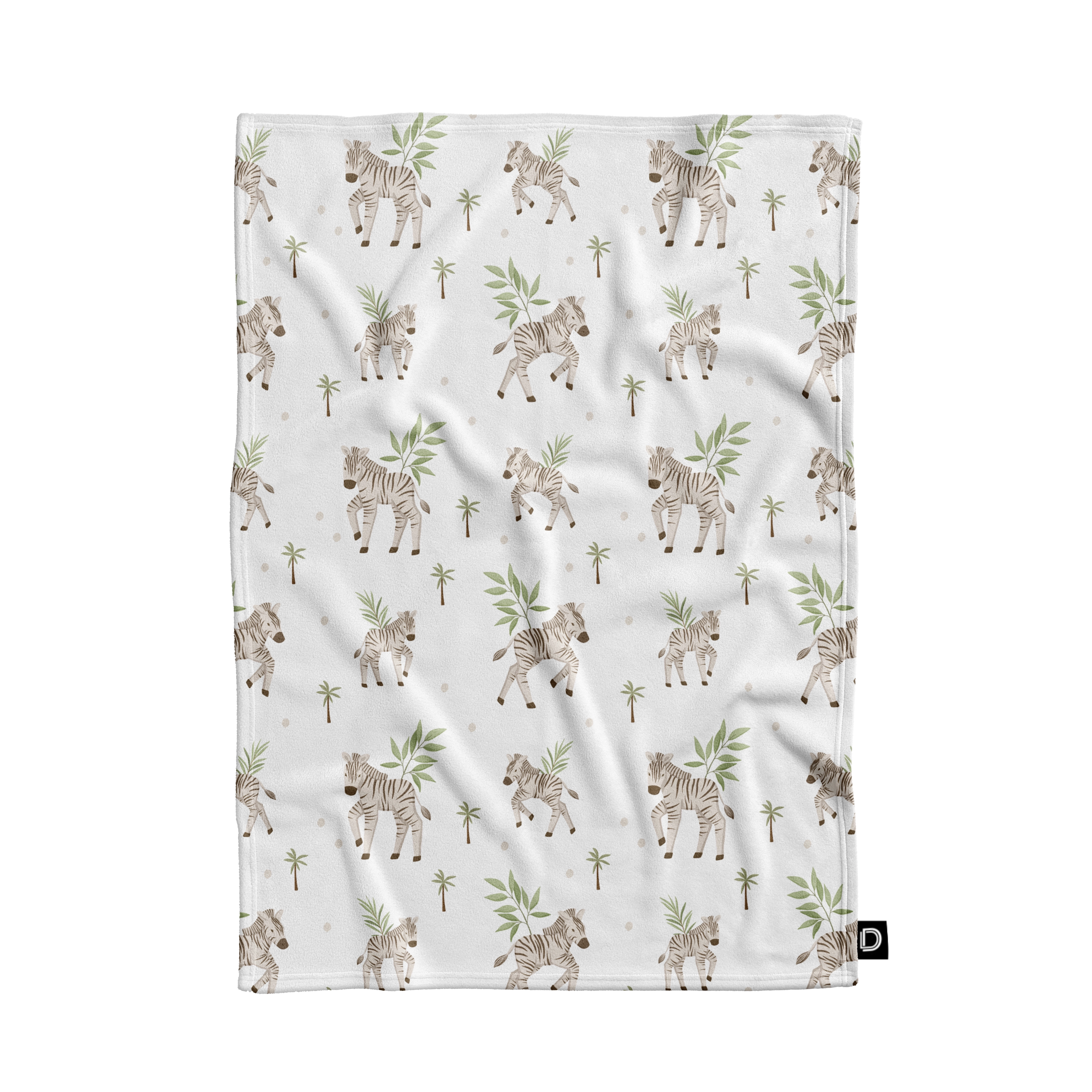 Koc pluszowy dla dzieci WILD SAFARI wzór D212 | wesoła zebra
