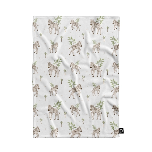Koc pluszowy dla dzieci WILD SAFARI wzór D212 | wesoła zebra